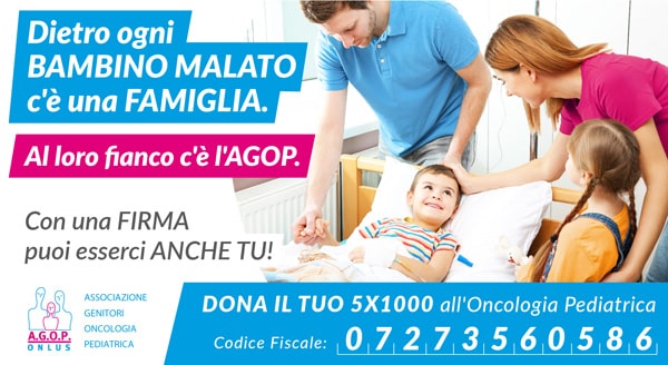 5x1000 per l'oncologia pediatrica