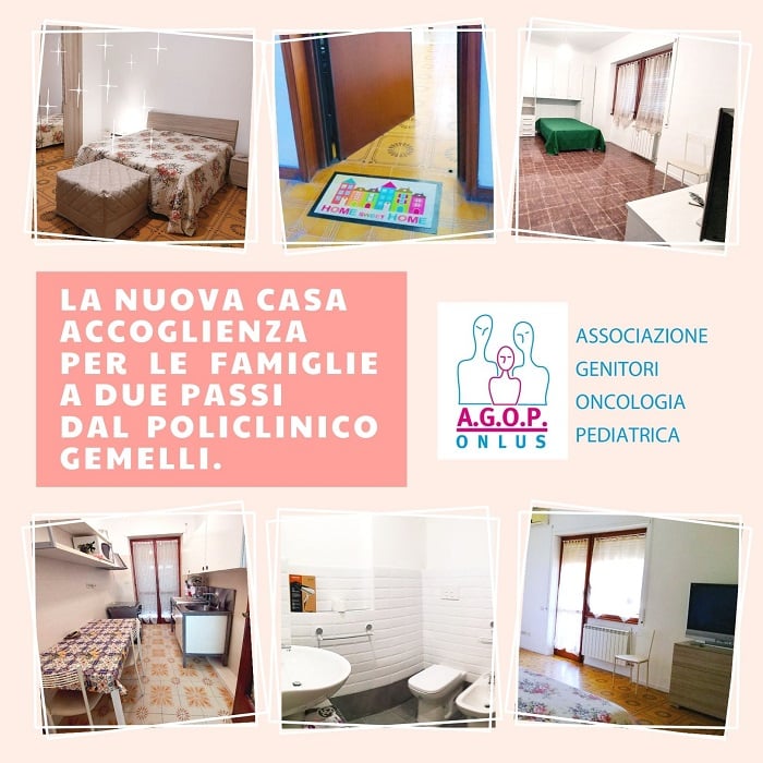 AGOP Onlus apre una nuova casa accoglienza per le fmaiglie dei bambini malati di tumore