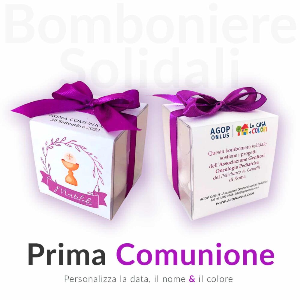 Scatolina porta confetti Comunione - Bomboniere Solidali