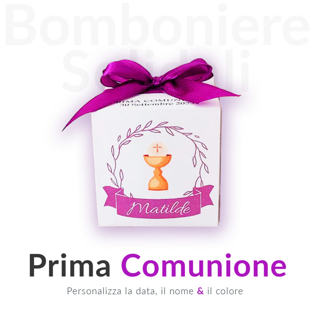 Scatolina porta confetti Comunione - Bomboniere Solidali