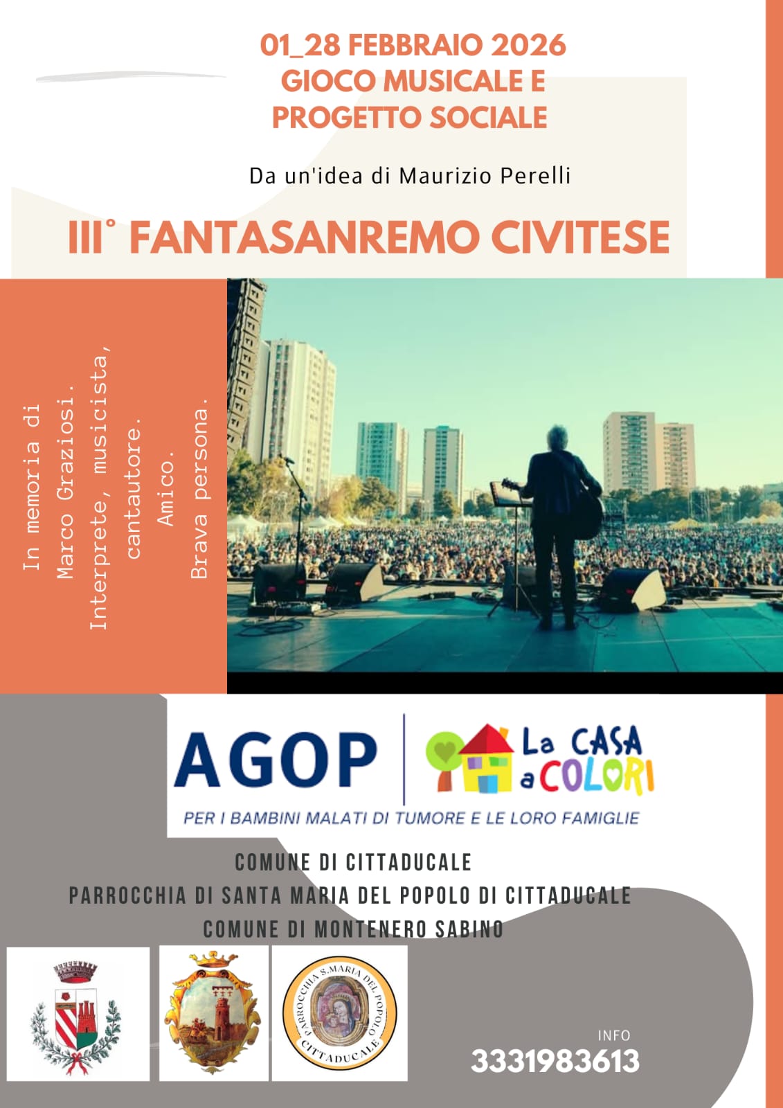 Terzo Fantasanremo Civitese al via. Edizione dedicata a Marco Graziosi